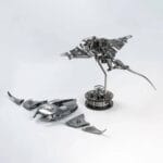 Steampunk Manta Ray, 3D Metal Puzzle for Adults, Mechanical Model Kit, DIY Metal Model, Manta Ray Model Puzzle, Devil Fish Steampunk Puzzle, ( (6)