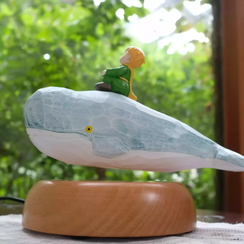 ittle Prince Floating Whale Magnetic Levitation Lamp (2)